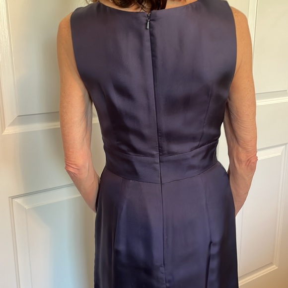 Banana Republic navy silk dress size 00 petite - Picture 5 of 6